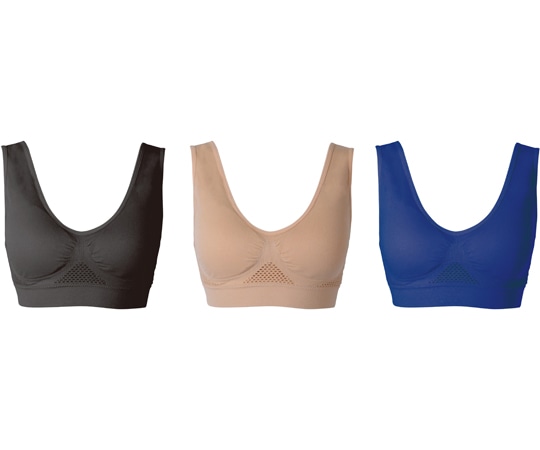 グローバル・ジャパン エアーフィットライトブラ3色組 3L~4L ブラック・ベージュ・ネイビー 1枚(ご注文単位1枚)【直送品】