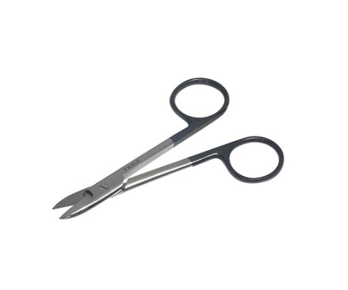 日本フリッツメディコ スーパー・金冠剪刀 10cm 曲 B350-490V 1個(ご注文単位1個)【直送品】