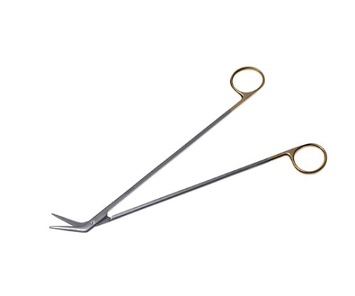 日本フリッツメディコ T/Cドベイキー・アングル剪刀 23cm 60度 B027-023E 1個(ご注文単位1個)【直送品】