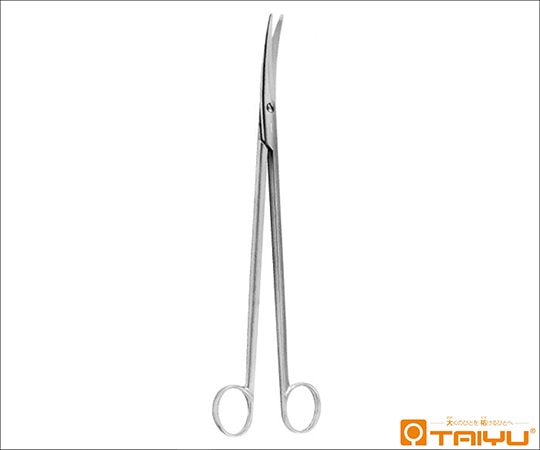 TAIYU(大祐医科工業) 赤倉メーヨー肺剥離剪刀 反 ネジ止 全長22cm TY-139-2 1本(ご注文単位1本)【直送品】
