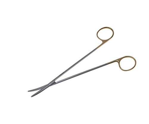 日本フリッツメディコ T/Cメッツェンバーム・フィノ剪刀 16cm 曲 B024-016A 1個(ご注文単位1個)【直送品】