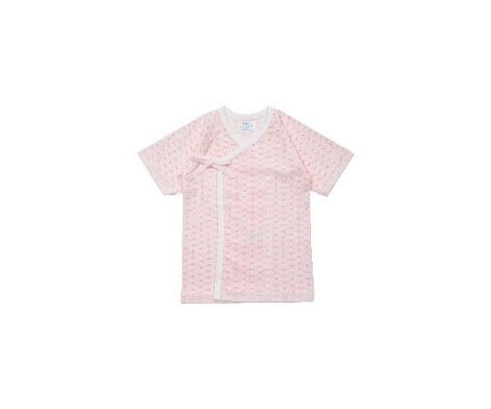 エンゼルプラス プリント短肌着 麻柄 ピンク R4125 1枚（ご注文単位1枚）【直送品】