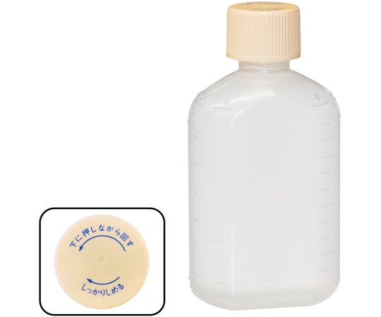 金鵄製作所 小判型投薬瓶 200mL セーフティキャップ 100本入 24030-017 1箱(ご注文単位1箱)【直送品】