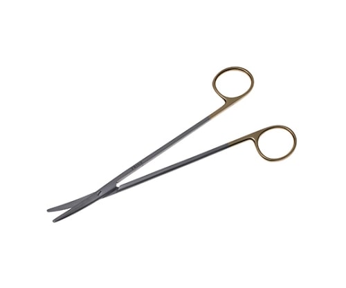 日本フリッツメディコ T/Cメッツェンバーム剪刀 23cm 曲 B023-023C 1個(ご注文単位1個)【直送品】