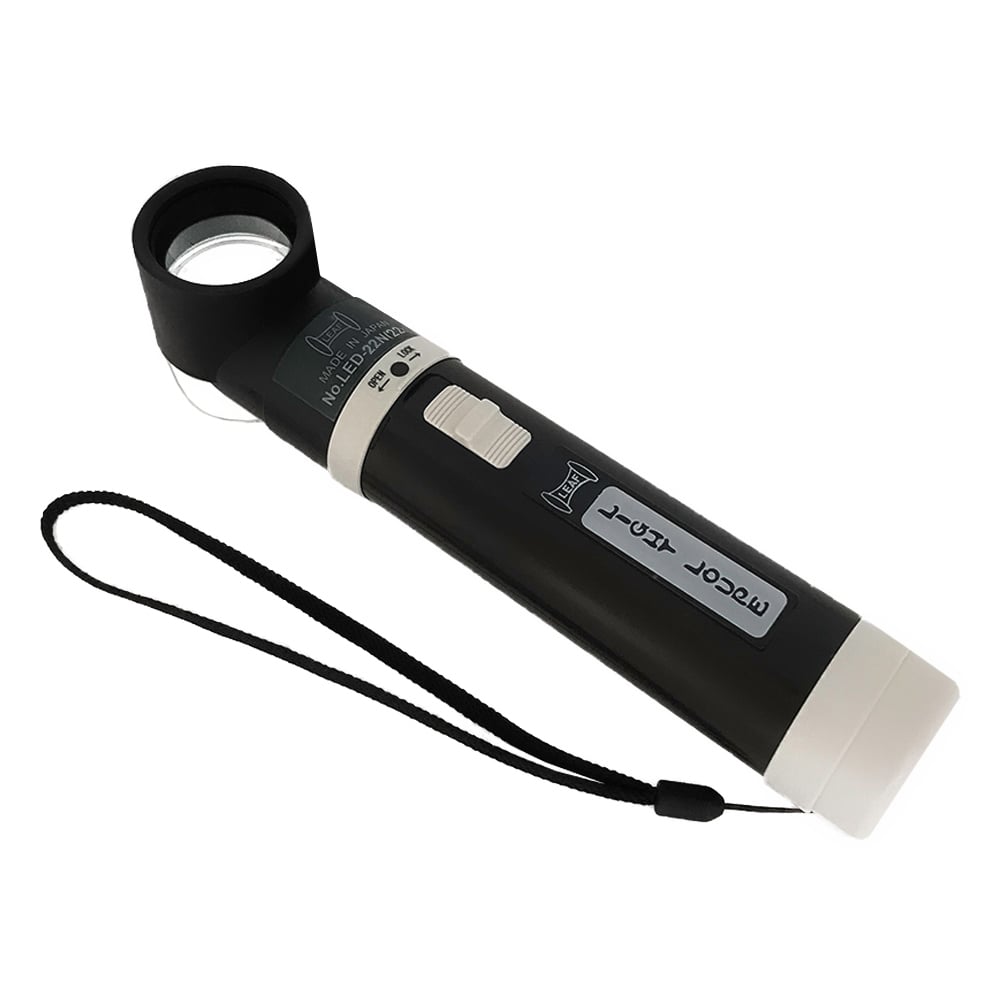 京葉光器 柄付型 LEDライトルーペ 22× LED-22N 1個(ご注文単位1個)【直送品】