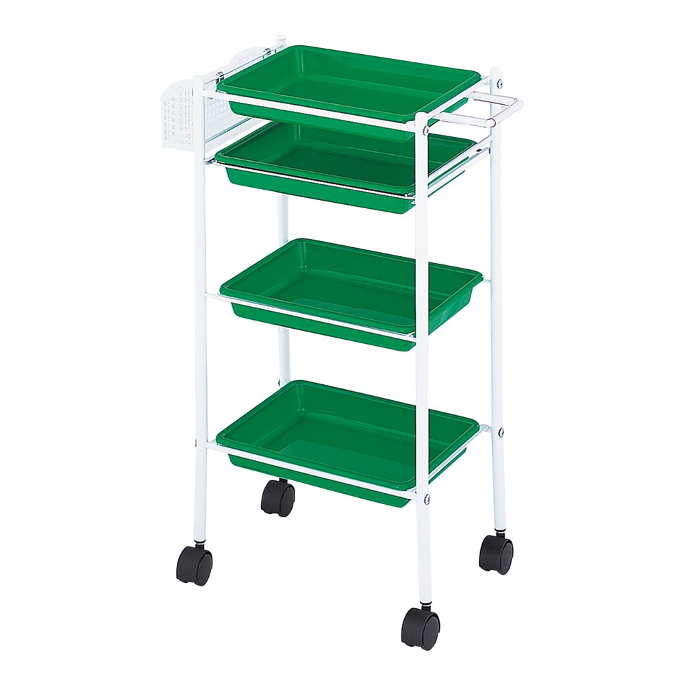 西村製作所 トレーワゴン（C-305） 510×280×835mm グリーン  1台（ご注文単位1台）【直送品】
