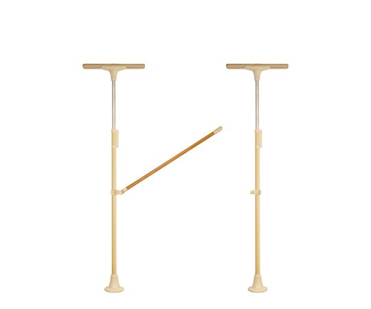 DIPPERホクメイ ベスポジBPZ Tベース ショート H型 木手すり 跳ね上げ1200 セット BPZ-H2200-62 1個（ご注文単位1個）【直送品】