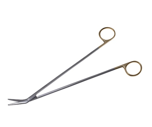 日本フリッツメディコ T/Cドベイキー・アングル剪刀 23cm 25度 B027-023X 1個(ご注文単位1個)【直送品】