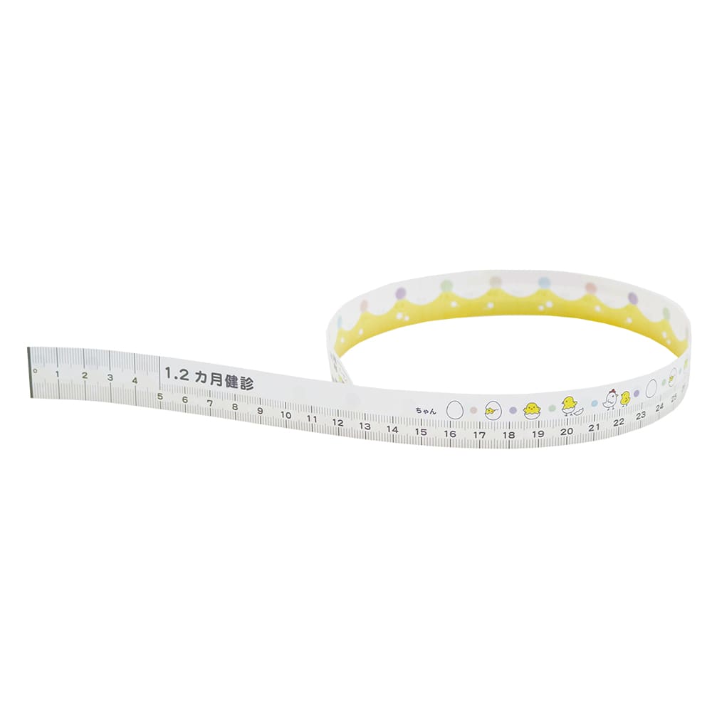 イトマン ディスポーザブルベビーメジャー(CocoMedi 乳幼児健診用メジャー メモるん)1,2ヶ月用 300枚入 1本(ご注文単位1本)【直送品】