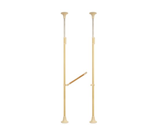 DIPPERホクメイ ベスポジBPZ 丸ベース ロング H型 木手すり 跳ね上げ600 セット BPZ-H2200-30 1個（ご注文単位1個）【直送品】