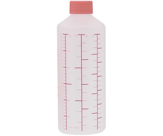 金鵄製作所 K投薬瓶 300mL ノーマルキャップ(ピンク) 赤色目盛 50本入 20240-039 1箱(ご注文単位1箱)【直送品】