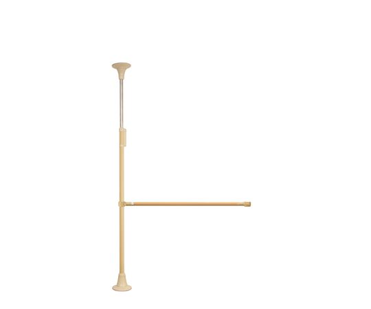 DIPPERホクメイ ベスポジBPZ 丸ベース ショート ト型 伸縮手すり 固定1200-1500 セット BPZ-K5500-22 1個（ご注文単位1個）【直送品】