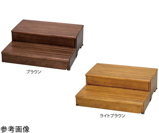 アロン化成 木製玄関台60W-30-2段 ライトブラウン 535-586 1個(ご注文単位1個)【直送品】