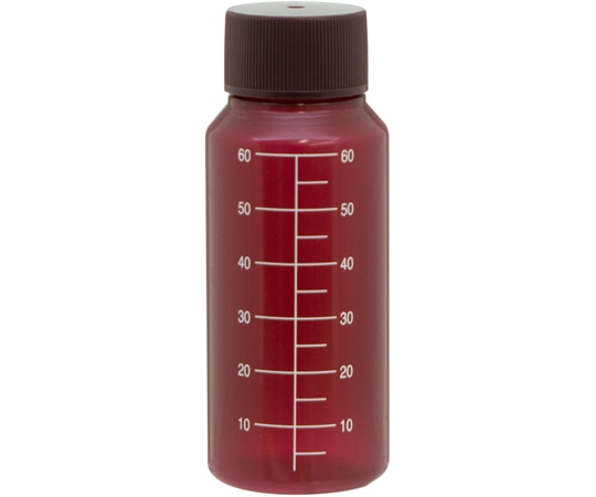 金鵄製作所 NK茶投薬瓶 60mL 白色目盛 ノーマルキャップ(ブラウン:茶) 1袋(10本入) BIN60NK 1袋(ご注文単位1袋)【直送品】