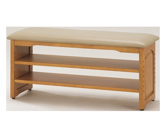 ファミリー・ライフ 木製収納付き玄関ベンチ90cm幅 ガタつき防止付き 03520 1箱(ご注文単位1箱)【直送品】