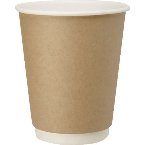 トラスコ中山 HEIKO 二重断熱カップ 8オンス(240ml) クラフト 25個入り(ご注文単位1袋)【直送品】