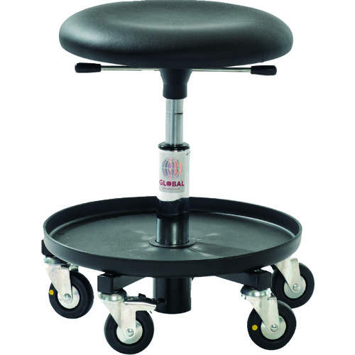 トラスコ中山 Global ESD対策 作業チェア 樹脂製ベース 座高37~50cm(ご注文単位1脚)【直送品】