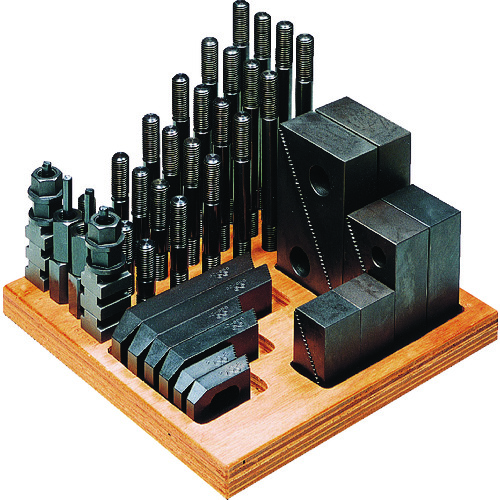 トラスコ中山 スーパーツール ステップクランプキット(M16、T溝巾18)(ご注文単位1セット)【直送品】