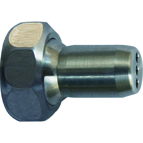 トラスコ中山 ヒルトライン ステンレス製クーラントホース(1/4ホースシステム)用丸ノズル Φ1.6×穴数3(アジャストナット入り)(ご注文単位1個)【直送品】