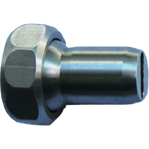 トラスコ中山 ヒルトライン ステンレス製クーラントホース(1/4ホースシステム)用丸ノズル スリット穴 幅7.0×厚み2.0×穴数1(アジャストナット入り)(ご注文単位1個)【直送品】