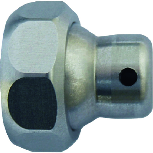 トラスコ中山 ヒルトライン ステンレス製クーラントホース(1/4ホースシステム)用90°丸ノズル Φ2.0×穴数1(アジャストナット入り)(ご注文単位1個)【直送品】