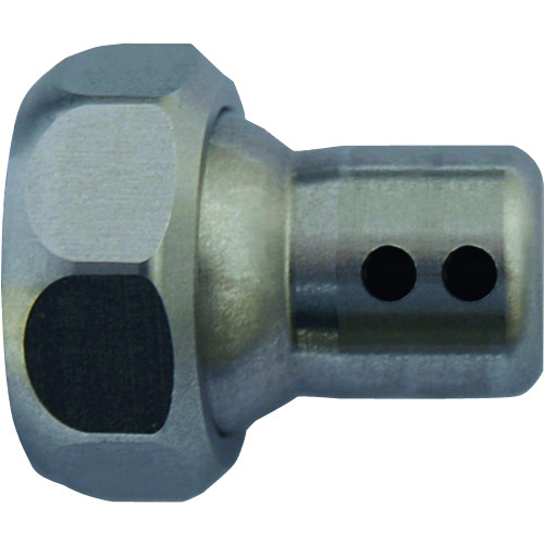 トラスコ中山 ヒルトライン ステンレス製クーラントホース(1/4ホースシステム)用90°丸ノズル Φ2.0×穴数2(アジャストナット入り)(ご注文単位1個)【直送品】