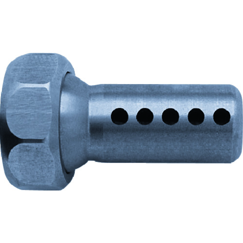 トラスコ中山 ヒルトライン ステンレス製クーラントホース(1/4ホースシステム)用90°丸ノズル Φ2.0×穴数5(アジャストナット入り)(ご注文単位1個)【直送品】