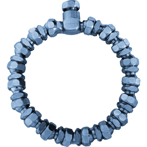 トラスコ中山 ヒルトライン ステンレス製クーラントホース(1/4ホースシステム)用サークルシャワーノズルセット(ご注文単位1セット)【直送品】