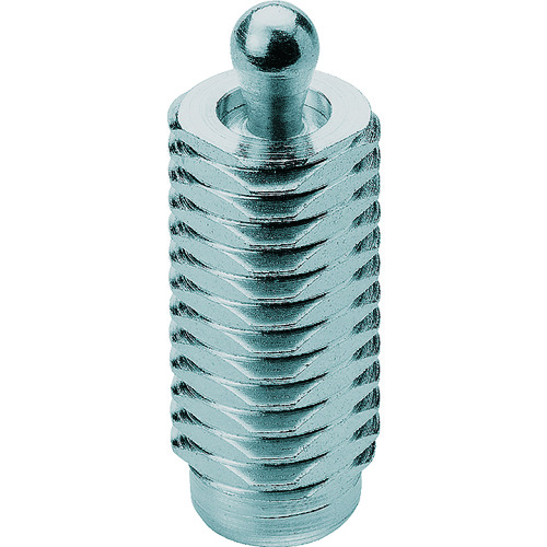 トラスコ中山 HALDER スティールばね付プレッシャー・ピン オネジ、SS、シール無 12×19L(ご注文単位1個)【直送品】