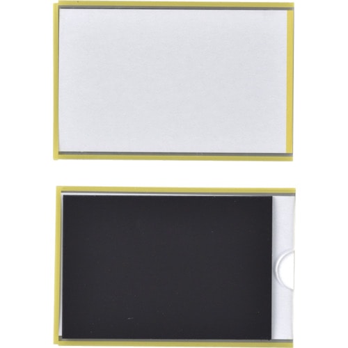 トラスコ中山 緑十字 カードケース(裏マグネット付) 黄 MP-1Y 61×92mm 10枚組 硬質タイプ(ご注文単位1組)【直送品】