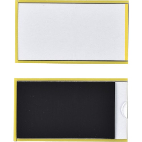 トラスコ中山 緑十字 カードケース(裏マグネット付) 黄 MP-2Y 50×90mm 10枚組 硬質タイプ(ご注文単位1組)【直送品】