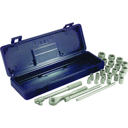 トラスコ中山 Ampco 12角ソケットセット22個(ご注文単位1セット)【直送品】