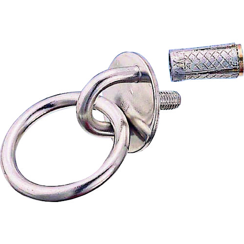 トラスコ中山 水本 アイプレート ステンレス ネジ込みラウンドアイ丸カン(アンカープラグ付) 捻子径M-8(ご注文単位1個)【直送品】