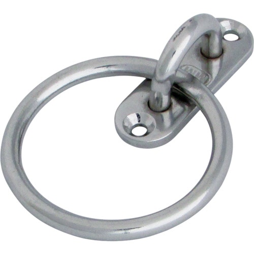 トラスコ中山 水本 アイプレート ステンレス パッドアイ丸カン 丸カン内径30mm 15mm×45mm(ご注文単位1個)【直送品】