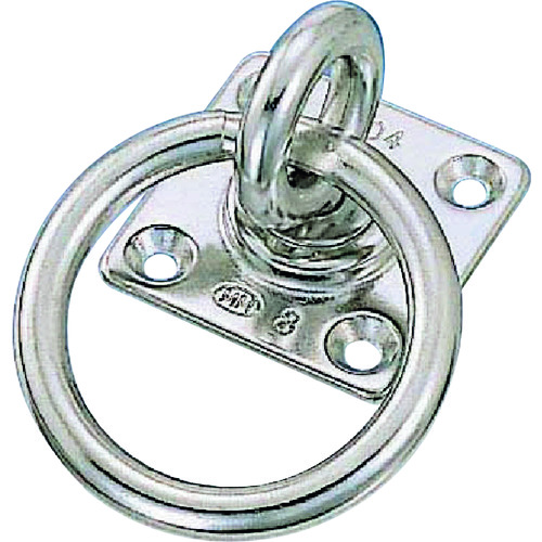 トラスコ中山 水本 アイプレート ステンレス 回転丸カンプレート 丸カン内径30mm 35mm×35mm(ご注文単位1個)【直送品】