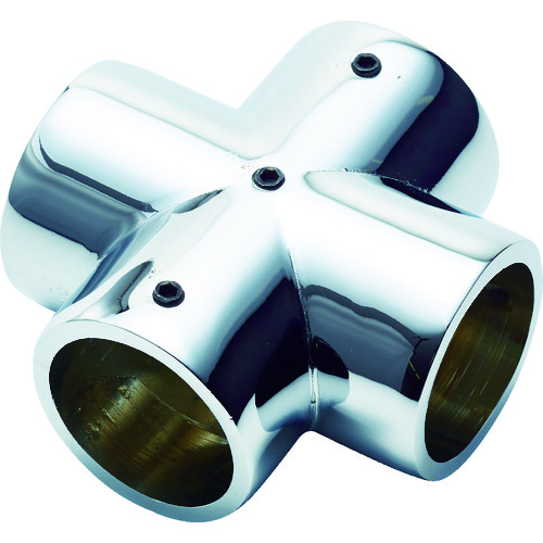 トラスコ中山 フジテック パイプ継手クロス・25mm(ネジ止め付)(ご注文単位1個)【直送品】