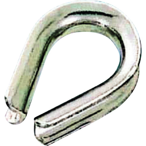 トラスコ中山 水本 ステンレス 豆シンブル 使用ロープ径5mm 長さ17mm(ご注文単位1個)【直送品】