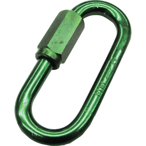 トラスコ中山 水本 アルミリングキャッチ(アルマイト付) グリーン 線径4mm 長さ34mm(ご注文単位1個)【直送品】