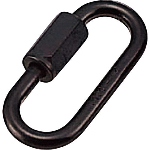 トラスコ中山 水本 アルミリングキャッチ(アルマイト付) ブラック 線径4mm 長さ34mm(ご注文単位1個)【直送品】