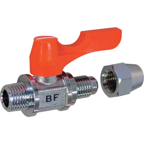 トラスコ中山 ASOH ボールバルブ エースボール フレアージョイント型 PT1/8×Φ6(ご注文単位1個)【直送品】