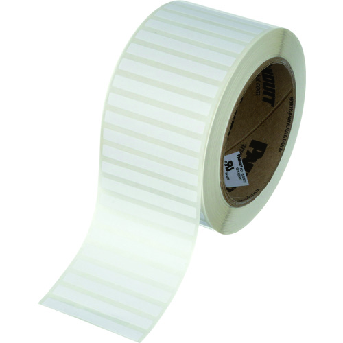 トラスコ中山 パンドウイット 熱転写プリンター用ラベル ポリエステル 白 サイズ19.1mmx6.4mm 10000枚入り C075X025YJT(ご注文単位1箱)【直送品】