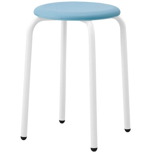 トラスコ中山 アイリスチトセ スツール CRS-42P 青(ご注文単位1脚)【直送品】