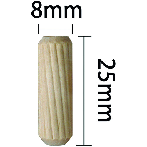 トラスコ中山 WAKI 木工ダボ 8X25 100個入り DB-014 3852000(ご注文単位1袋)【直送品】