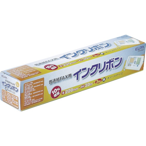 トラスコ中山 ELPA FAXインクリボン (1本入) リボン1本プリント枚数約110枚 818-9964(ご注文単位1パック)【直送品】