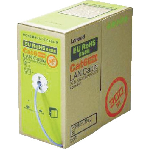 トラスコ中山 エレコム EURoHS指令準拠LANケーブル300m/リール巻ブルー(ご注文単位1箱)【直送品】