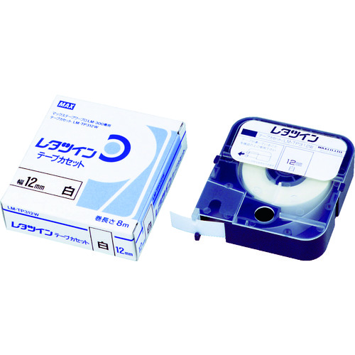 トラスコ中山 MAX チューブマーカー レタツイン テープカセット5mm幅 白(ご注文単位1巻)【直送品】