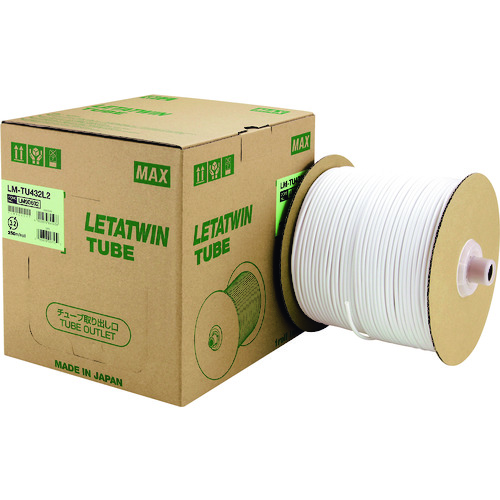 トラスコ中山 MAX チューブマーカー レタツイン ドラム式 チューブ白 内径3.6mm(ご注文単位1巻)【直送品】