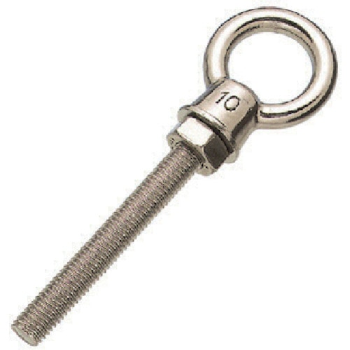 トラスコ中山 水本 ステンレス K型 ロングアイボルト ミリネジ 捻長60mm ねじ径M8(ご注文単位1個)【直送品】