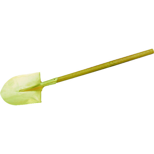 トラスコ中山 バーコ 防爆ショベル ノンスパーキングラウンドシャベル 刃先幅240mm 刃先長290mm(ご注文単位1本)【直送品】