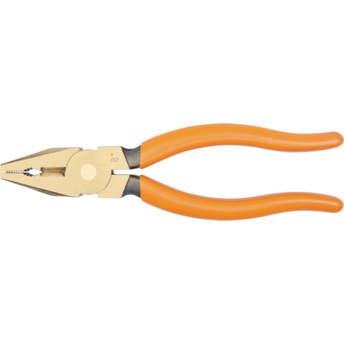 トラスコ中山 バーコ 防爆ペンチ ノンスパーキングコンビネーションプライヤー 鉄線切断1.0mm 全長200mm(ご注文単位1個)【直送品】